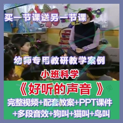 幼师PPT幼儿园优质公开课小班科学探索《好听的声音》优质课件。