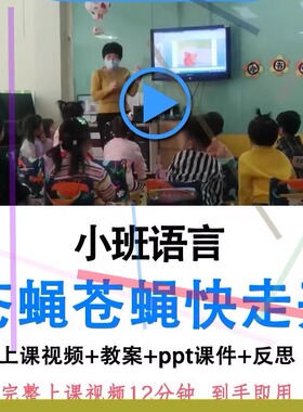 幼儿园优质课公开课小班语言《苍蝇苍蝇快走开》ppt课件教案视频.