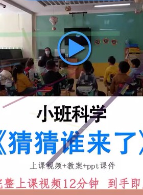 幼儿园面试优质课小班科学《猜猜谁来了》视频教案ppt课件公开课.