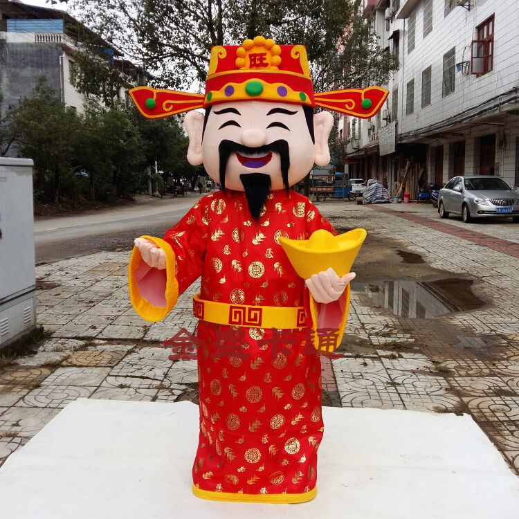 财神爷卡通人偶玩偶服行走