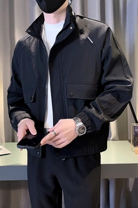 飞行员工装外套男春季痞帅立领夹克2024新款男装痞帅上衣JK11-P90图片