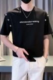 假两件T恤男短袖潮牌痞帅排扣半袖体恤2024新款夏装上衣TX15-P48，男装T恤，电商D323（原B261）