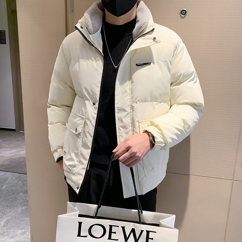 冬季新款羊羔毛可拆立领棉服男加厚外套大口袋工装棉衣 MY02-P128图片