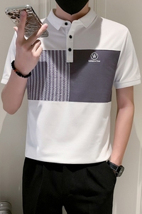 夏季短袖POLO衫撞色半袖ins潮流新款男装上衣T恤 PL10-P55图片