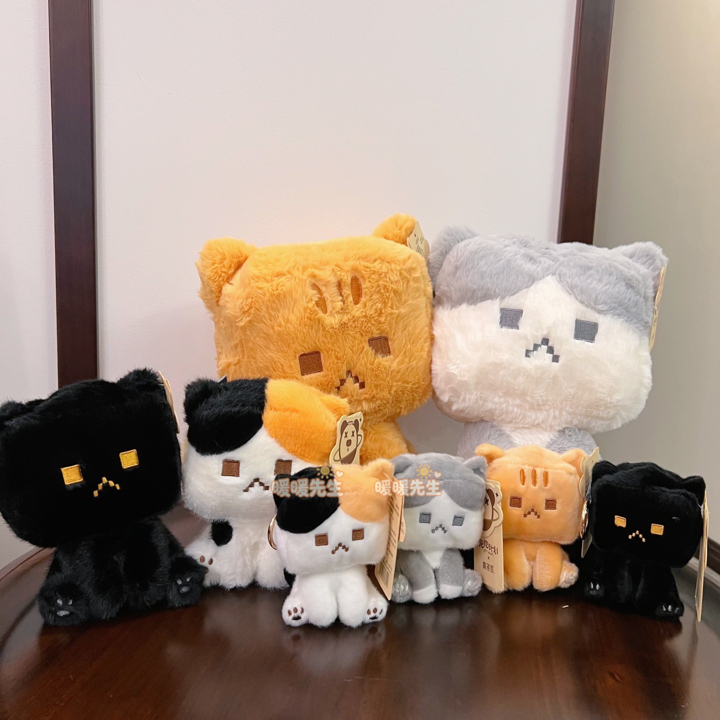 鼻涕熊可爱墩墩猫咪盒子毛绒玩偶挂件钥匙扣包包挂饰卡通动物公仔