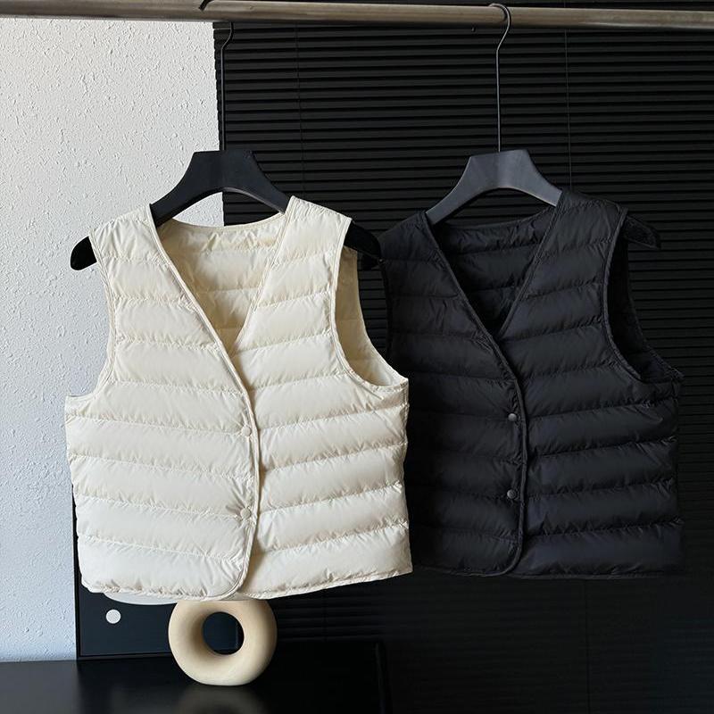 90白鹅绒羽绒马甲轻薄内胆坎肩女