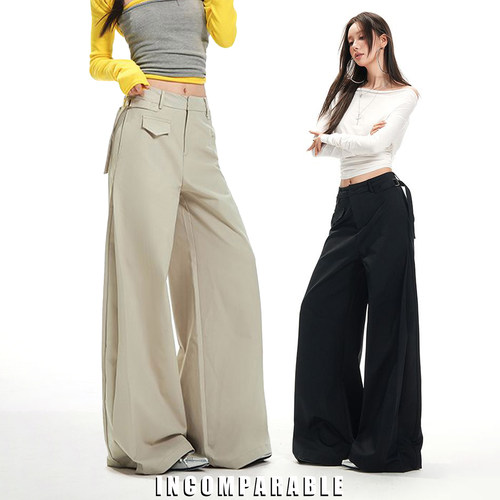 小众不规则裁剪设计感西裤拖地裤