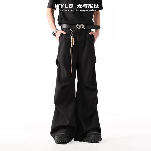 十个勤天压褶长裤休闲裤高街潮牌