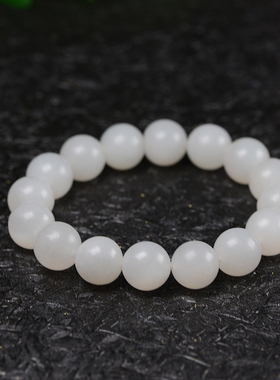 玉叔手串圆珠手链和田玉