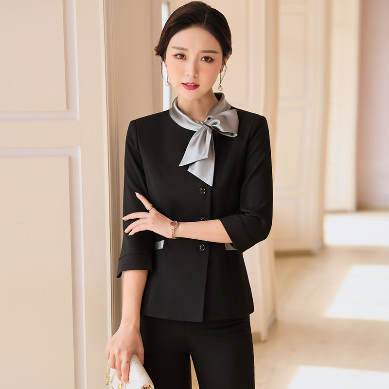 长袖职业套裙珠宝店工作服女西服套装酒店前台职业套装售楼部工服