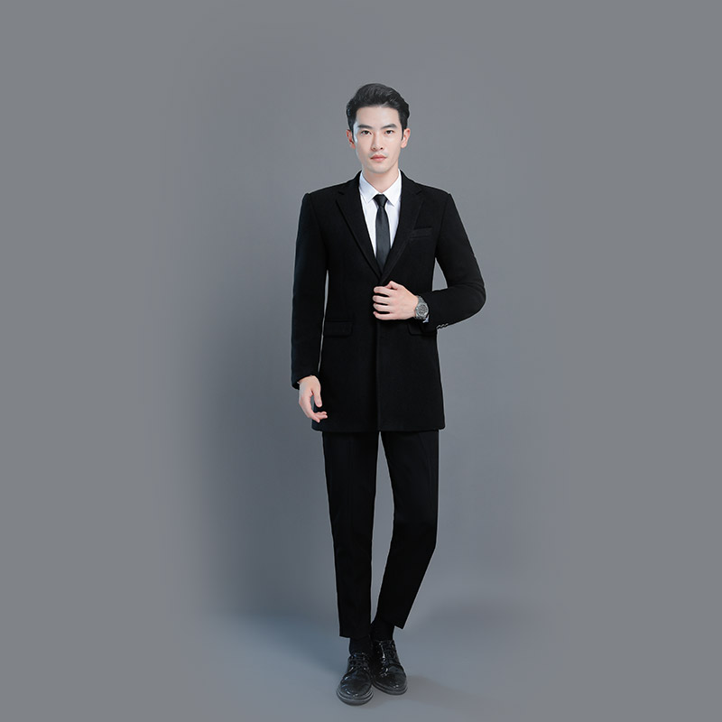 毛呢长款职场正装酒店前台工作服礼仪职业装图片