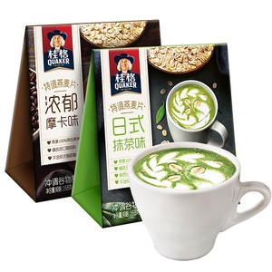 16.9元包邮 桂格 浓郁摩卡+抹茶 特调燕麦片168g*2盒