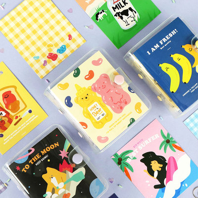 【韩国原装进口正品】Iconic可爱卡通3孔迷你活页日记本搭扣手帐