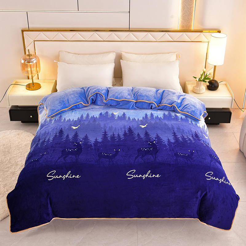 加厚双面绒牛奶绒被套珊瑚绒被罩