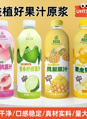 益植好黄皮原浆汁凤梨原汁果汁水果茶奶茶饮品店专用原材料950g