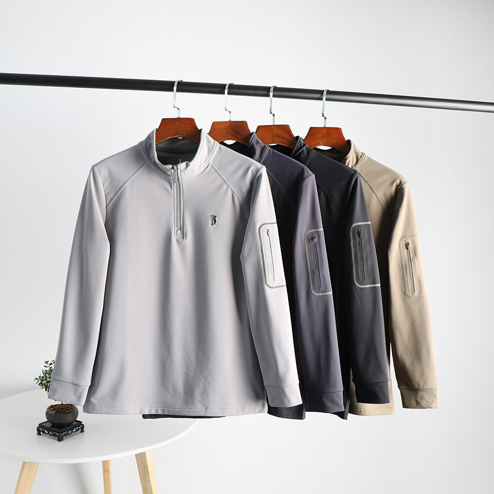 自发热磨绒内里！秋冬男士户外运动休闲半拉链立领速干长袖T恤衫,男装,T恤,淘宝优惠券,粉丝福利购,淘宝优惠卷