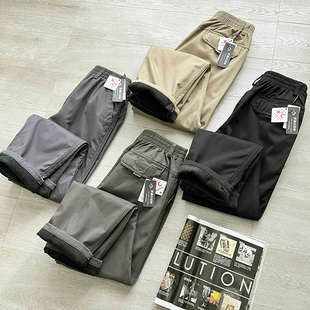 秋冬百搭通勤宽松直筒休闲裤 外贸男装 潮 加绒加厚 重磅全棉面料