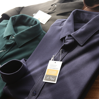 商务休闲加厚保暖长袖衬衫