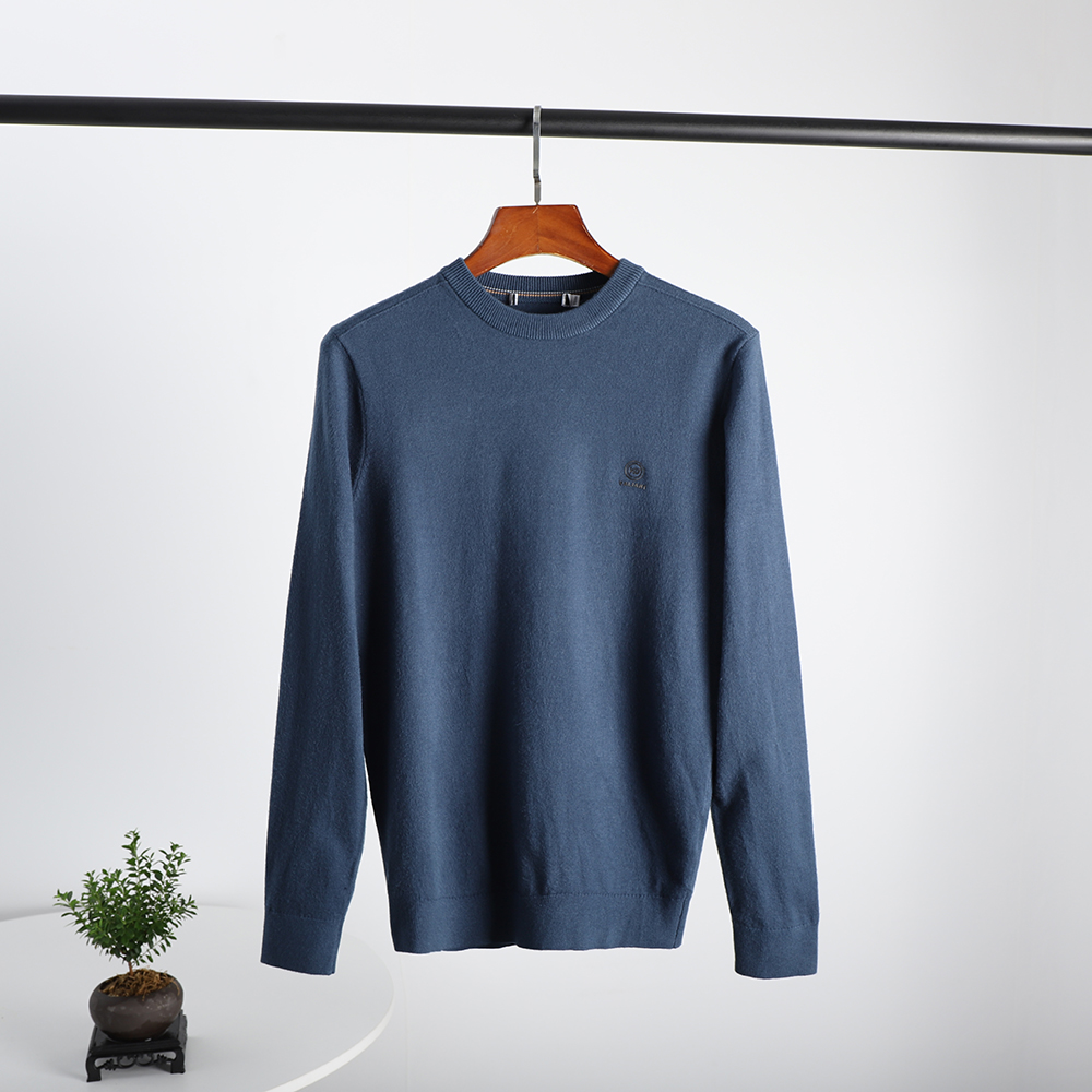 男士纯色百搭套头打底针织衫毛衣