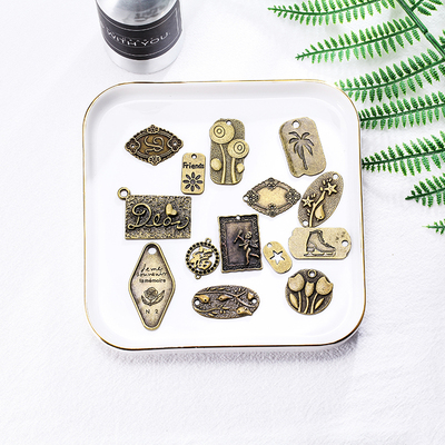 复古方牌挂件吊坠手工合金饰品