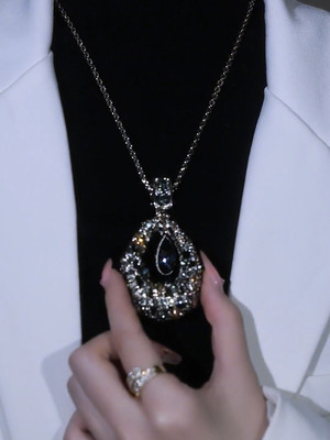 水滴形毛衣链余生有你项链大气