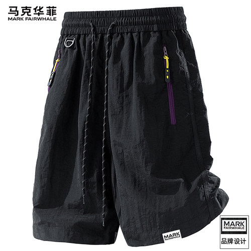 马克华菲夏季宽松运动五分短裤