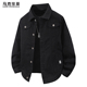 潮牌上衣男款 马克华菲工装 美式 春季 早春夹克上衣 翻领牛仔外套男士