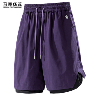 2026新款 美式 拼色五分裤 马克华菲潮牌夏季 休闲裤 男款 男士 直筒短裤
