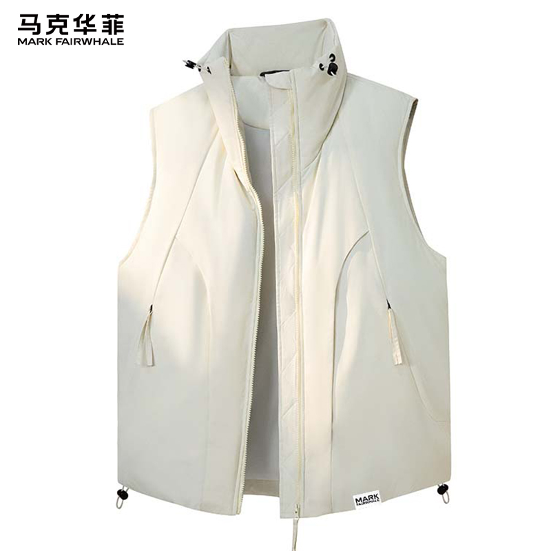 马克华菲潮牌立领马甲男士