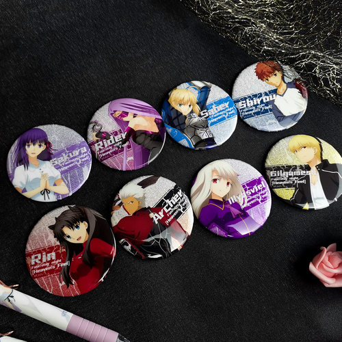 正版官谷fatestaynightsaber间桐樱双闪徽章周边