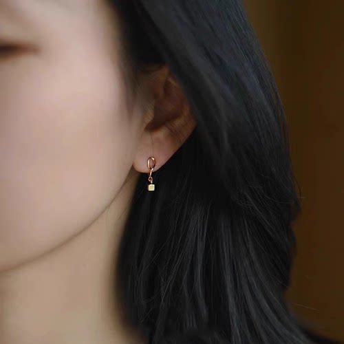 小方块无痛耳夹无耳洞耳饰