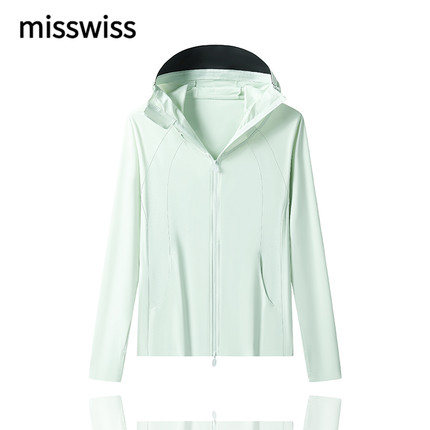 MissWiss防晒衣夏季轻薄透气凉感女士户外骑行遮阳防紫外线皮肤衣