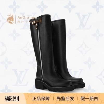 路易威登LV山羊皮拉链厚底长筒靴