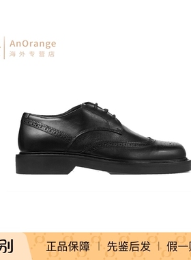 jimmy choo/周仰杰JC男鞋乐福鞋2026新款黑色皮质圆头系带德比鞋