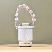Starbucks Cup Wanhua Meijing 2026 New Model floral Rose mug, stainless Steel straw insulated cup thumbnail 7