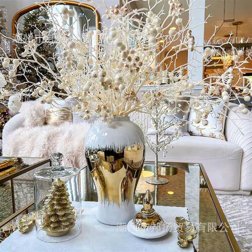 装饰品花瓶简约陶瓷插花瓶客厅