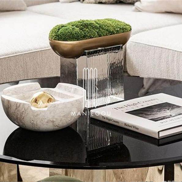 简约现代大理石水果零食软装摆件茶几糕点零食盘装饰品样板间托盘