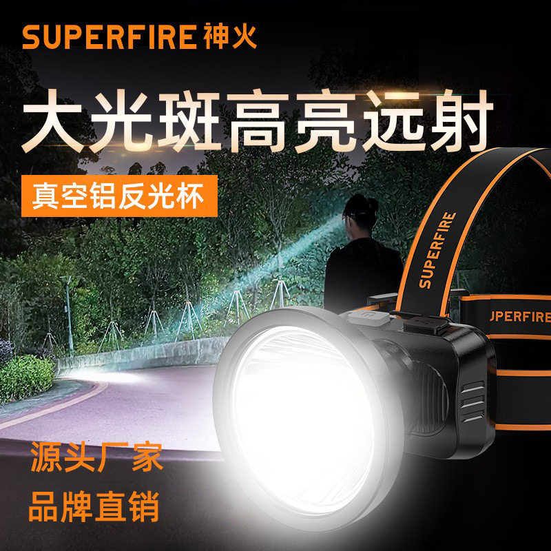 神火90°头灯强光远射戴式