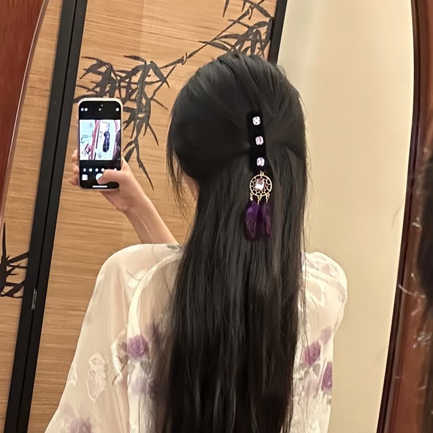 山沐手作「紫云之南」复古紫色羽毛流苏发夹女精致边夹民族风发饰,饰品/流行首饰/时尚饰品新,发饰,淘宝优惠券,粉丝福利购,淘宝优惠卷