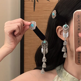 山沐手作「清风徐来」民族风复古流苏发夹女刘海夹发卡新中式头饰