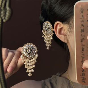 山沐手作「珠瀑流莹」新中式 高端侧边夹碎发饰 流苏发夹女2026新款