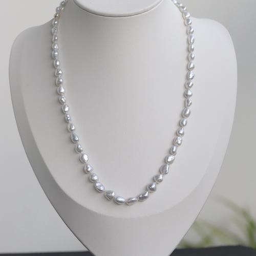 银蓝光蓝血keshi珍珠珠链