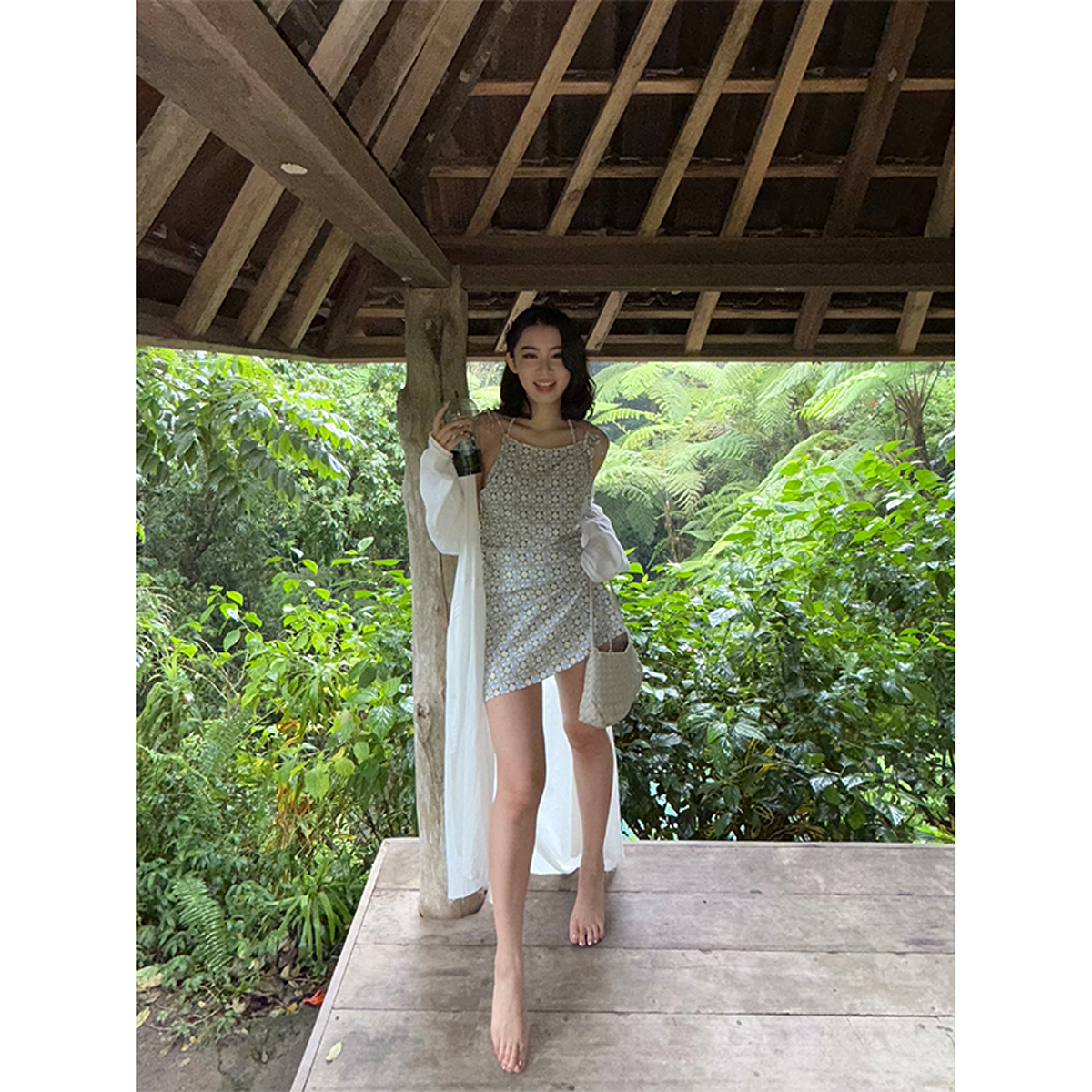 Call me Blue高级感宽松显瘦超仙气质休闲连衣裙