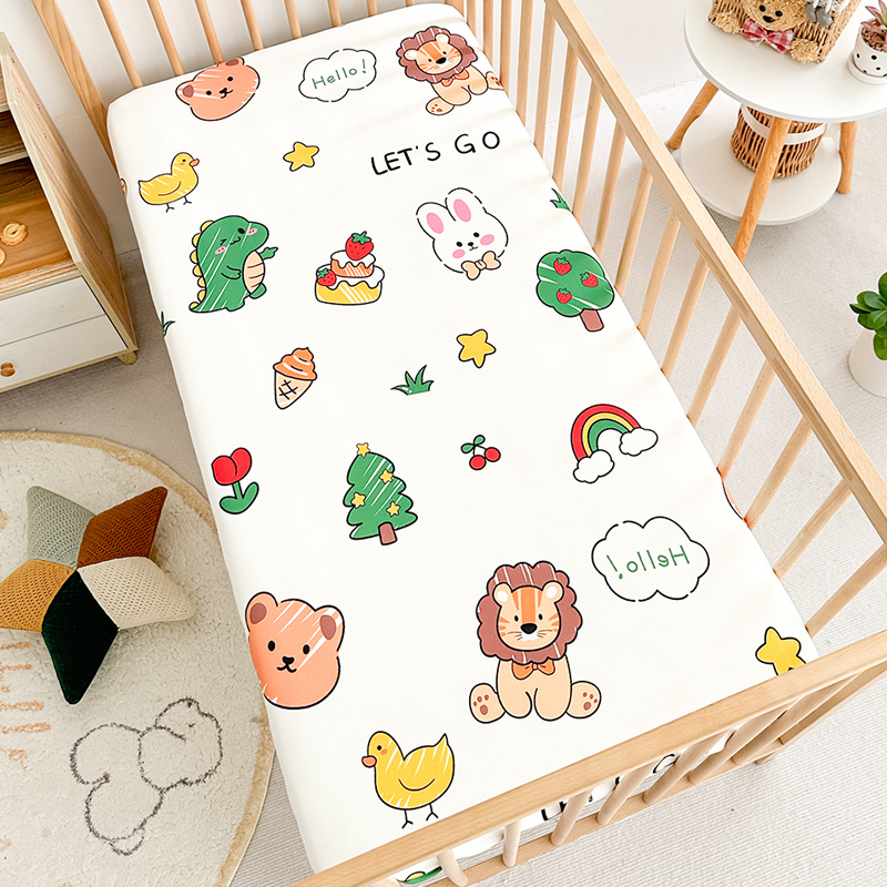 儿童床笠全棉磨毛加厚卡通单件婴儿宝宝拼接上下铺床垫套床罩定制