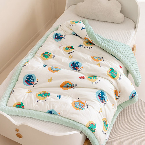 婴儿被子纯棉豆豆被秋冬加厚