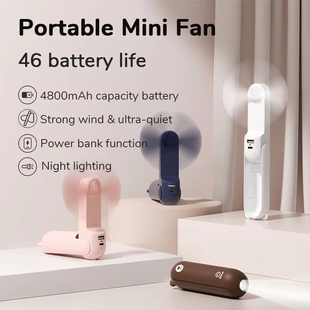 JISULIFE Portable Fan Mini Handheld Fan小熊F8X便携式手持风扇