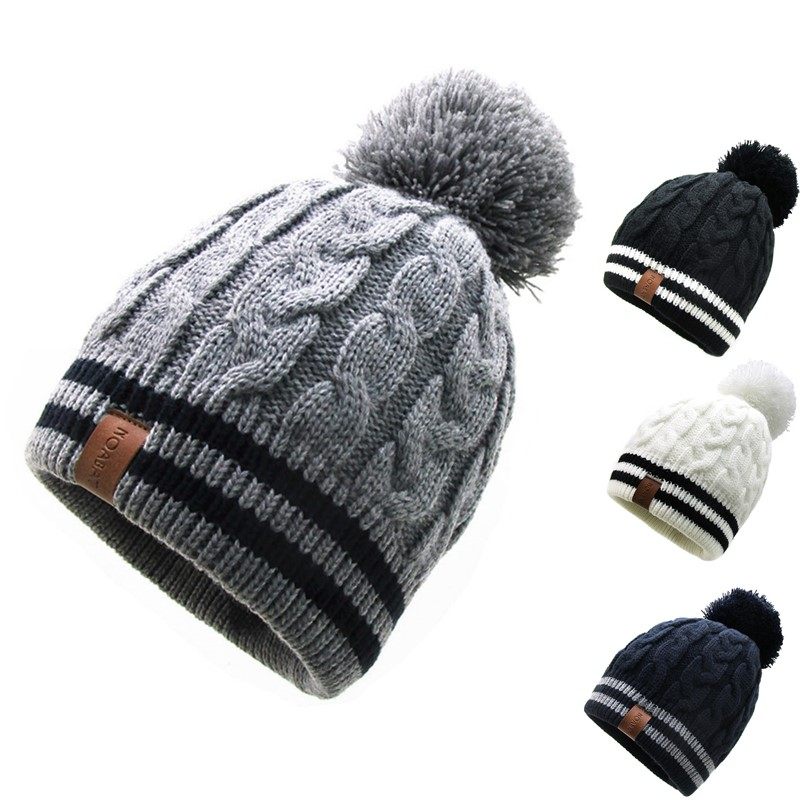 NOABAT儿童帽子秋冬男孩套头针织帽温暖护耳加绒大球女宝宝毛线帽,童装/婴儿装/亲子装,帽子,淘宝优惠券,粉丝福利购,淘宝优惠卷