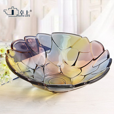 European style fashion Rock crystal Glass Fruit plate household Large originality a living room tea table Fruit plate Snack trayin the Tableware , Tableware , Fruit bowl/Fruit plate/Hamper  category - from Buy2taobao.com to provide professional Taobao agent buy service