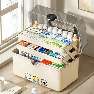 药箱收纳盒家庭装大号手提药品药物箱家用多层高颜值急救箱医药箱