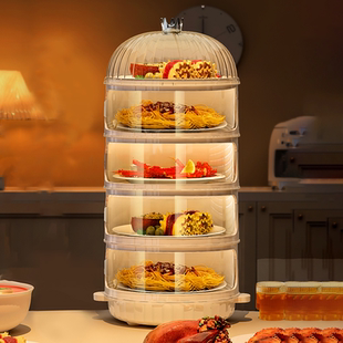 保温饭菜神器菜罩多层饭菜保温箱放菜盘子置物架剩菜剩饭收纳神器